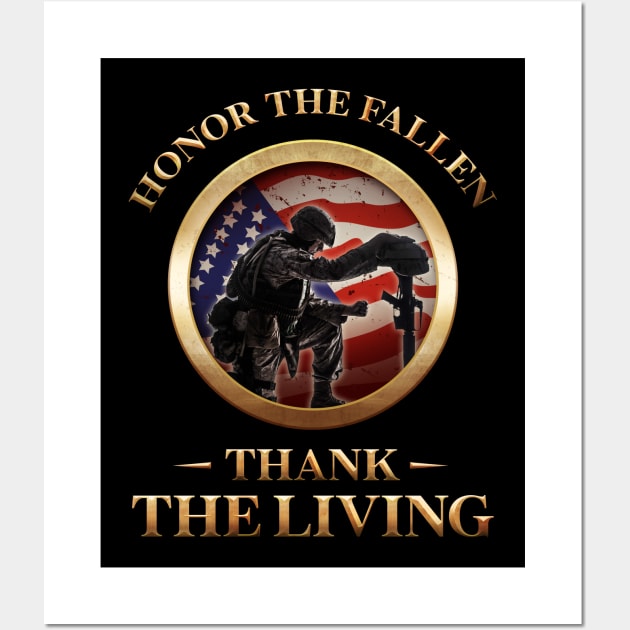 Honor the fallen thank the living memorial day Wall Art by snnt